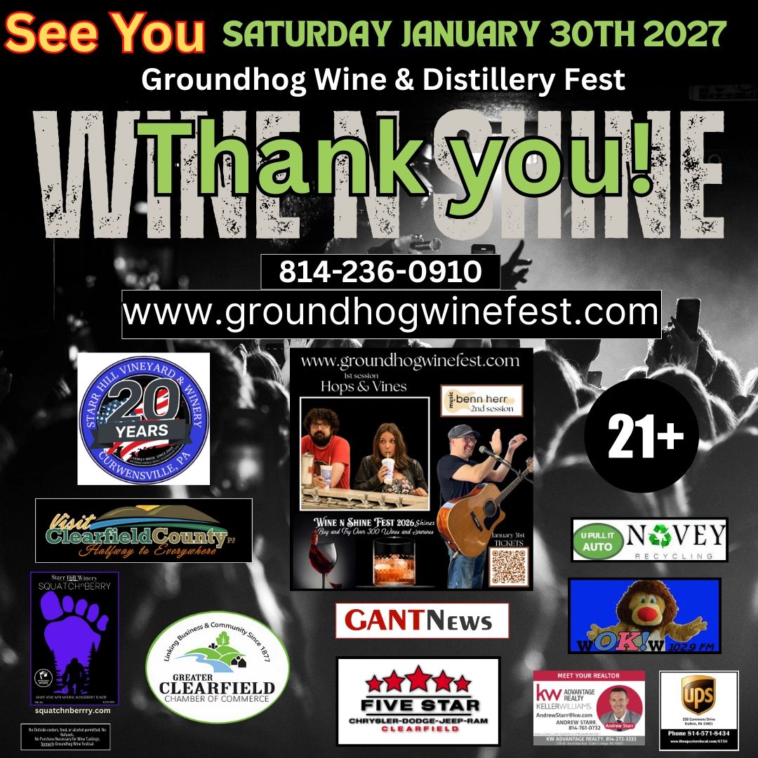 Groundhog Wine and Distillery Fest event poster